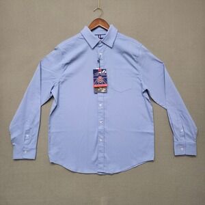 English Laundry Men's Blue Long‎ Sleeve Button Up Shirt Size Medium NWT